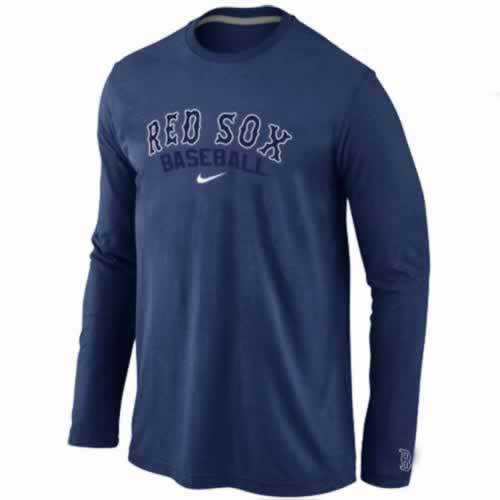 Boston Red Sox Long Sleeve T-Shirt D.Blue