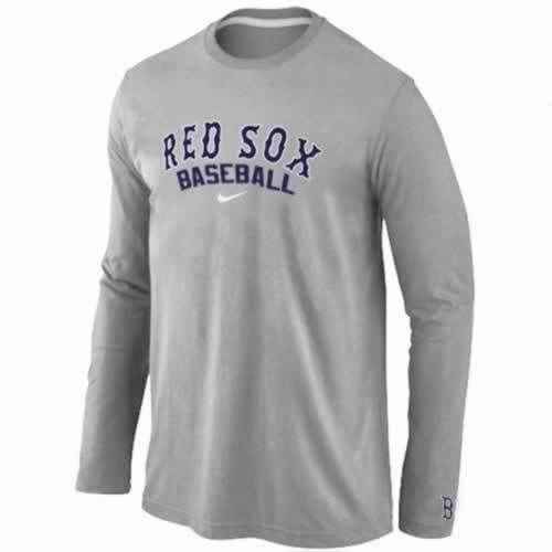 Boston Red Sox Long Sleeve T-Shirt Grey