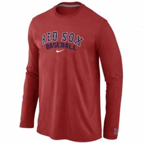 Boston Red Sox Long Sleeve T-Shirt RED