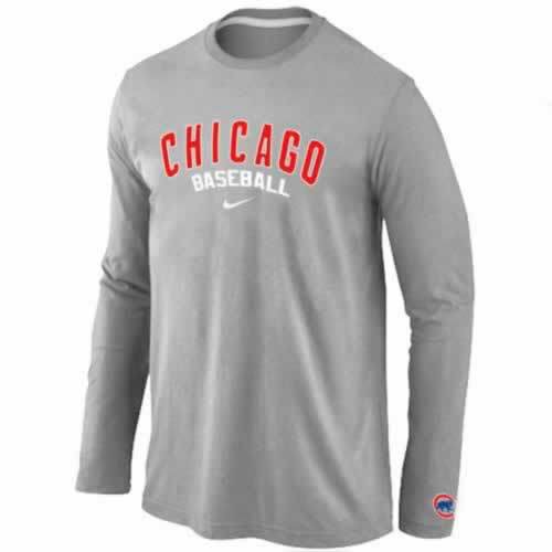 Chicago Cubs Long Sleeve T-Shirt Grey