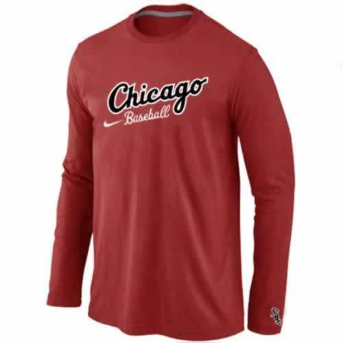 Chicago White Sox Long Sleeve T-Shirt RED - Click Image to Close