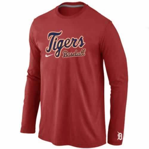 Detroit Tigers Long Sleeve T-Shirt RED