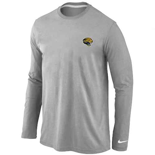 Jacksonville Jaguars Heart & Soul Long Sleeve T-Shirt Grey - Click Image to Close