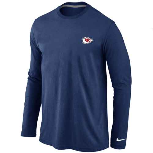 Kansas City Chiefs Logo Long Sleeve T-Shirt D.Blue