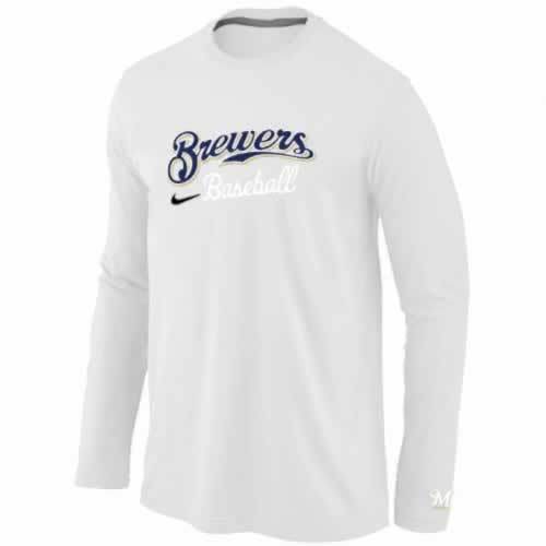 Milwaukee Brewers Long Sleeve T-Shirt White