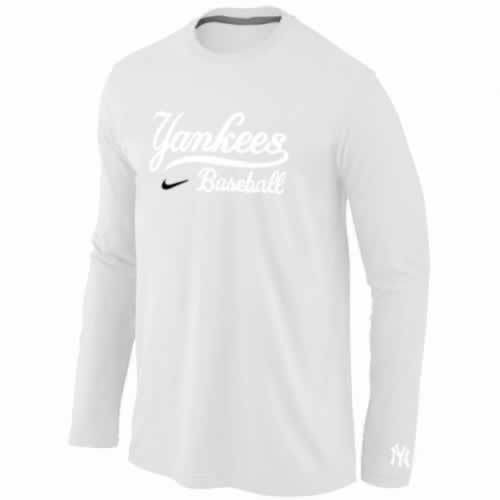 New York Yankees Long Sleeve T-Shirt White
