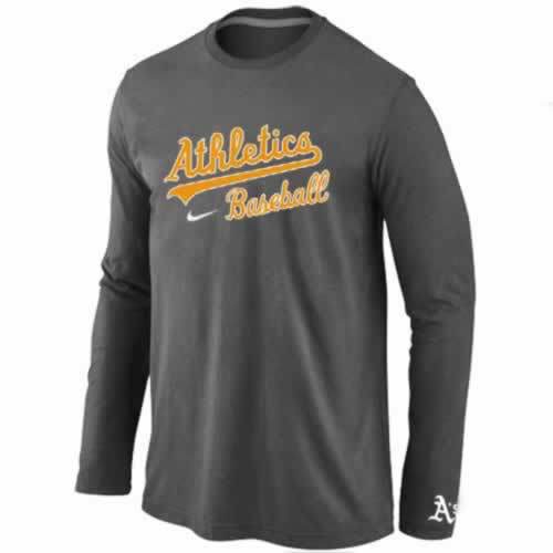 Oakland Athletics Long Sleeve T-Shirt D.Grey