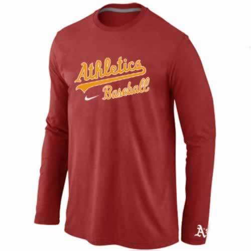 Oakland Athletics Long Sleeve T-Shirt RED