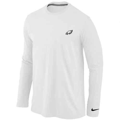 Philadelphia Eagles Logo Long Sleeve T-Shirt White