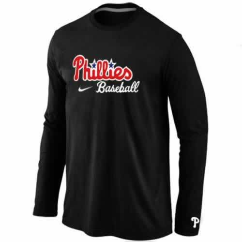 Philadelphia Phillies Long Sleeve T-Shirt Black