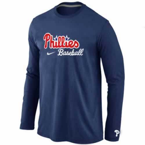 Philadelphia Phillies Long Sleeve T-Shirt D.Blue