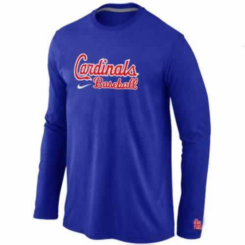 St.Louis Cardinals Long Sleeve T-Shirt Blue