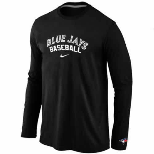 Toronto Blue Jays Long Sleeve T-Shirt Black - Click Image to Close