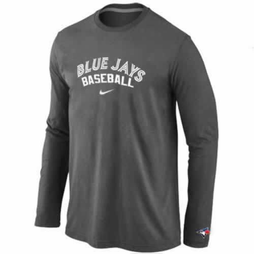 Toronto Blue Jays Long Sleeve T-Shirt D.Grey - Click Image to Close