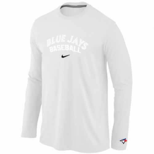 Toronto Blue Jays Long Sleeve T-Shirt White - Click Image to Close
