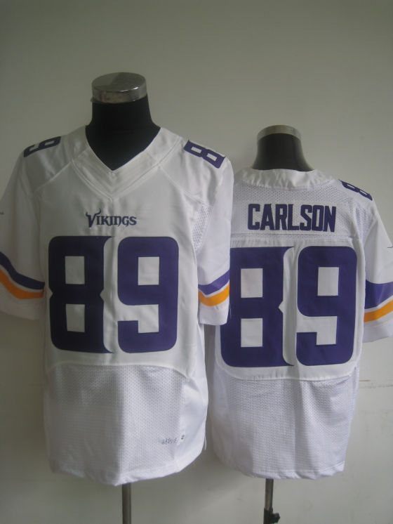 Nike Vikings 89 Carlson White Elite Jerseys Nike Vikings 89 Carlson White Elite Jerseys