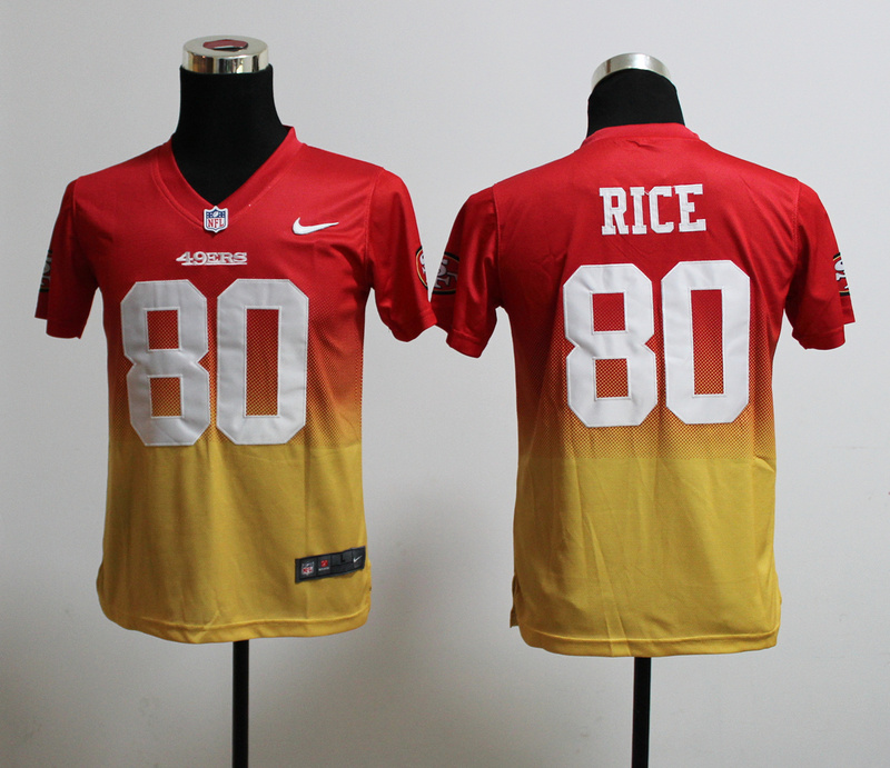 Nike 49ers 80 Rice Red And Gold Drift II Kids Jerseys