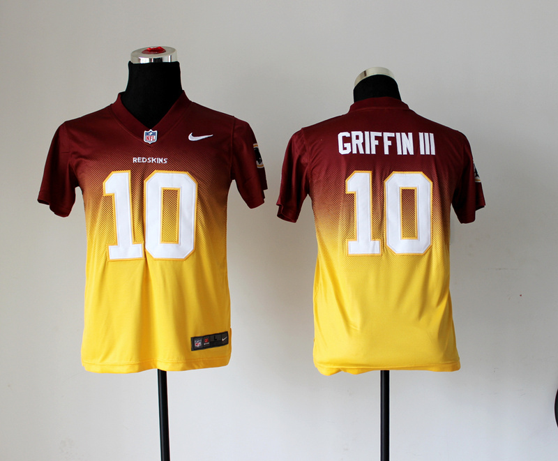 Nike Redskins 10 Griffin III Red And Gold Drift II Kids Jerseys