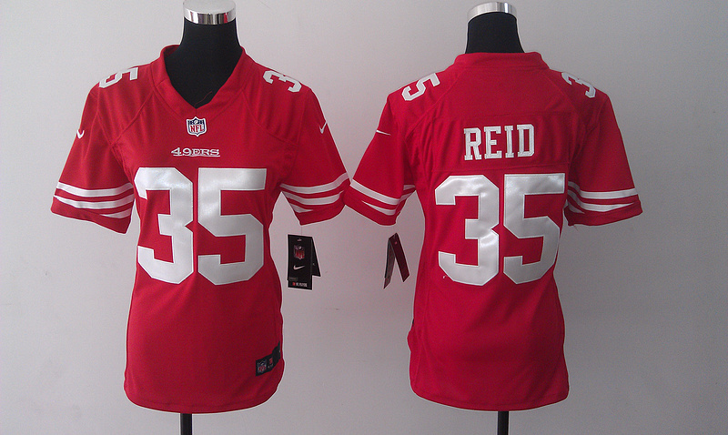 Nike 49ers 35 Reid Red Women Game Jerseys