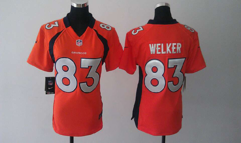 Nike Broncos 83 Welker Orange Women Game Jerseys