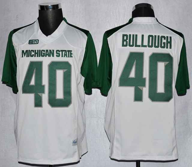 Michigan State Max Bullough 40 College White Jerseys