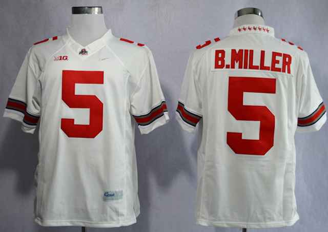 Ohio State Buckeyes Braxton Miller 5 College White Limited Jerseys