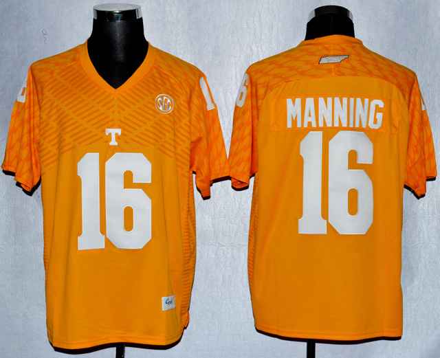 Tennessee Volunteers Peyton Manning 16 College Orange Techfit Jersey