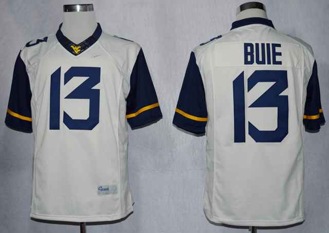 West Virginia Mountaineers (WVU) Andrew Buie 13 College White Limited Jerseys