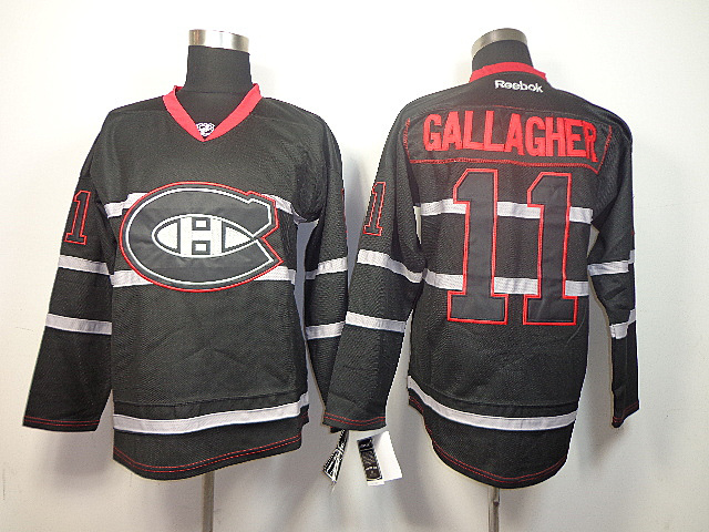 Canadiens 11 Gallagher Black ice Jerseys