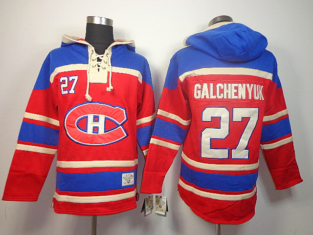 Canadiens 27 Galchenyuk Red Hooded Jerseys