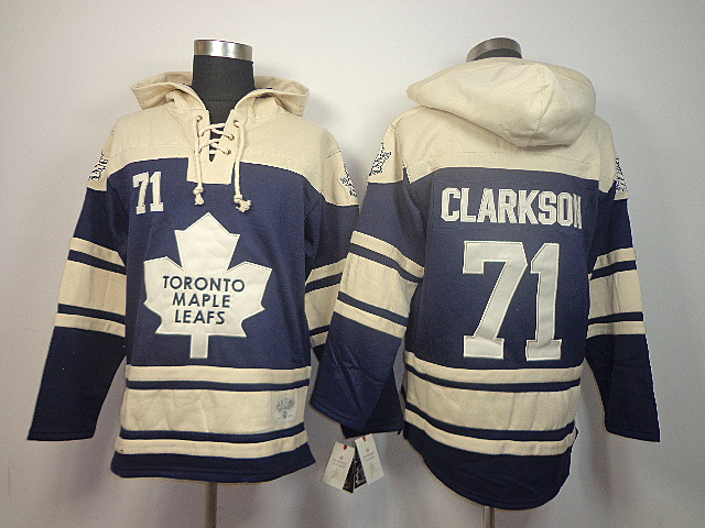 Maple Leafs 71 Clarkson Cream Hooded Jerseys