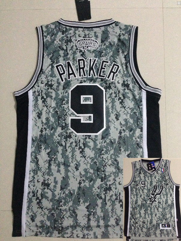 Spurs 9 Parker Camo New Revolution 30 Jerseys