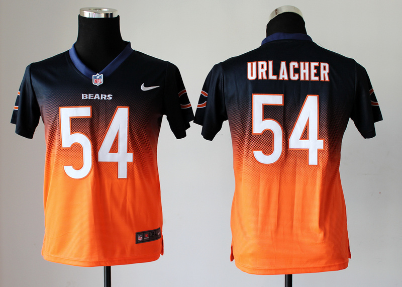 Nike Bears 54 Urlacher Blue And Orange Drift II Kids Jerseys
