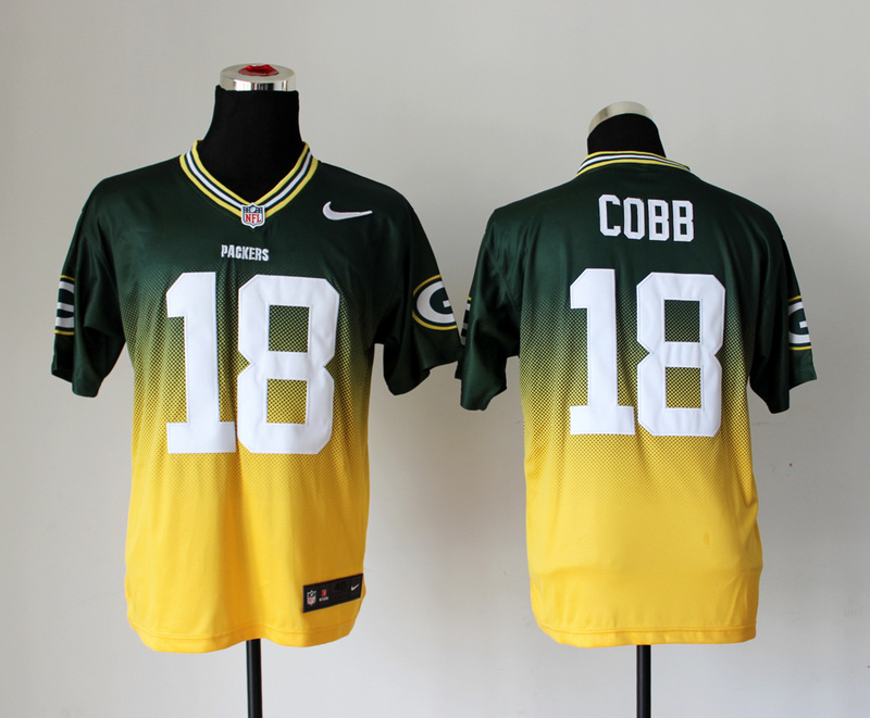 Nike Packers 18 Cobb Green And Gold Drift II Elite Jerseys