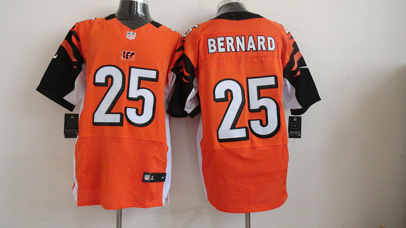 Nike Bengals 25 Bernard Orange Elite Jerseys