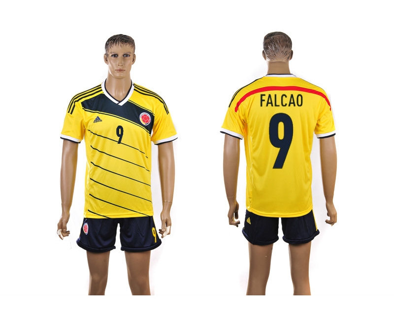 2013-14 Colombia 9 Falcao Home Jerseys
