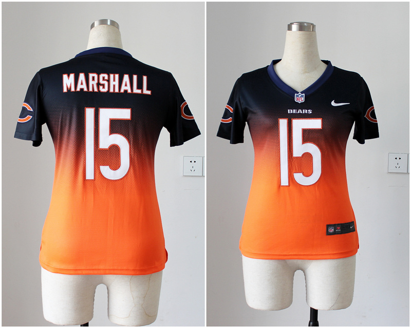 Nike Bears 15 Marshall Blue And Orange Drift II Women Jerseys