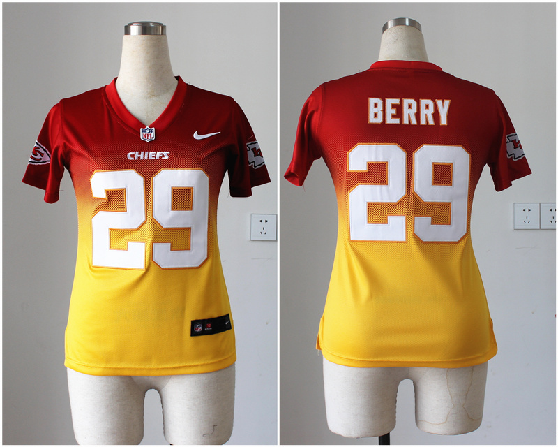 Nike Chiefs 29 Berry Red And Gold Drift II Women Jerseys