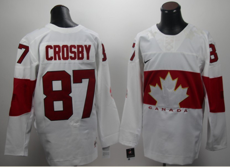 Canada 87 Crosby White 2014 Olympics Jerseys