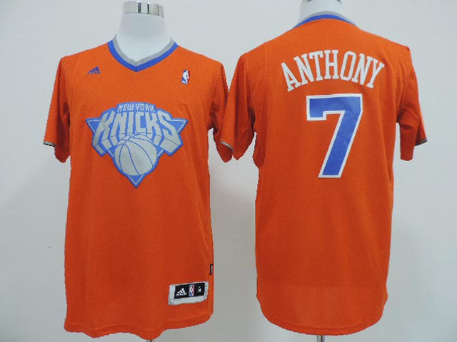 Knicks 7 Anthony Orange Christmas Edition Jerseys
