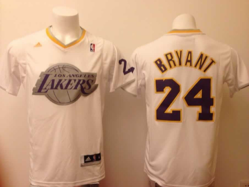 Lakers 24 Bryant White Christmas Edition Jerseys