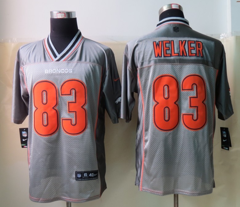 Nike Broncos 83 Welker Grey Vapor Elite Jersey