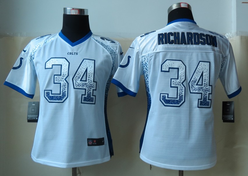 Nike Colts 34 Richardson Drift Fashion White Women Jerseys