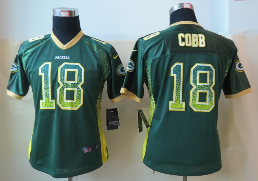 Nike Packers 18 Cobb Drift Fashion Green Women Jerseys