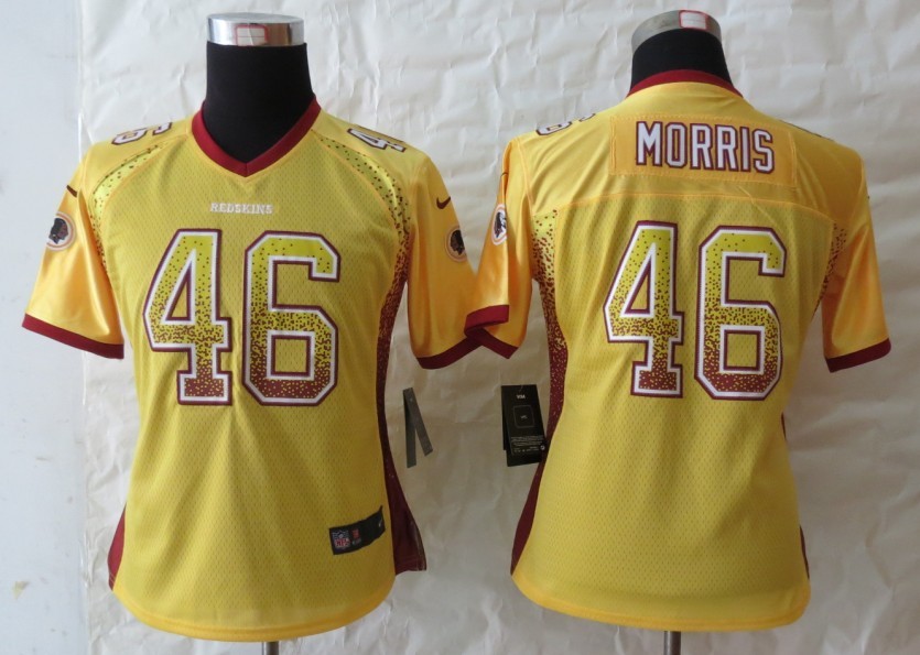 Nike Redskins 46 Morris Drift Fashion Gold Women Jerseys