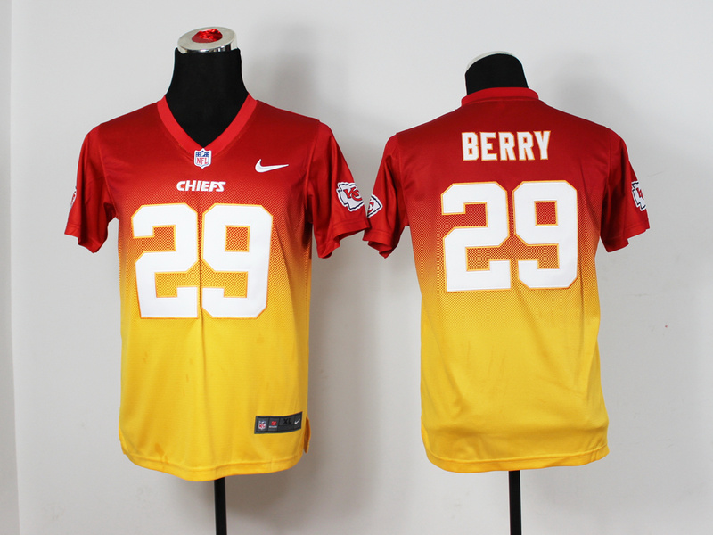 Nike Chiefs 29 Berry Red And Gold Drift II Kids Jerseys