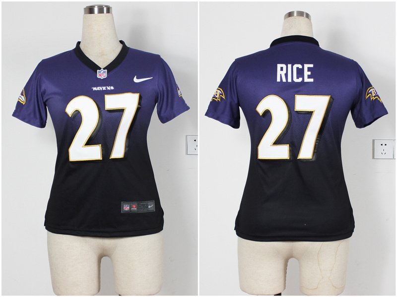 Nike Ravens 27 Rice Purple And Black Drift II Women Jerseys