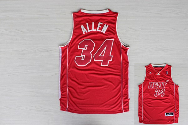 Heat 34 Allen Red Christmas Edition Jerseys