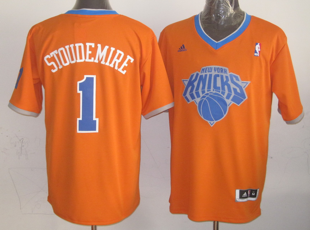 Knicks 1 Stoudemire Orange Christmas Edition Jerseys