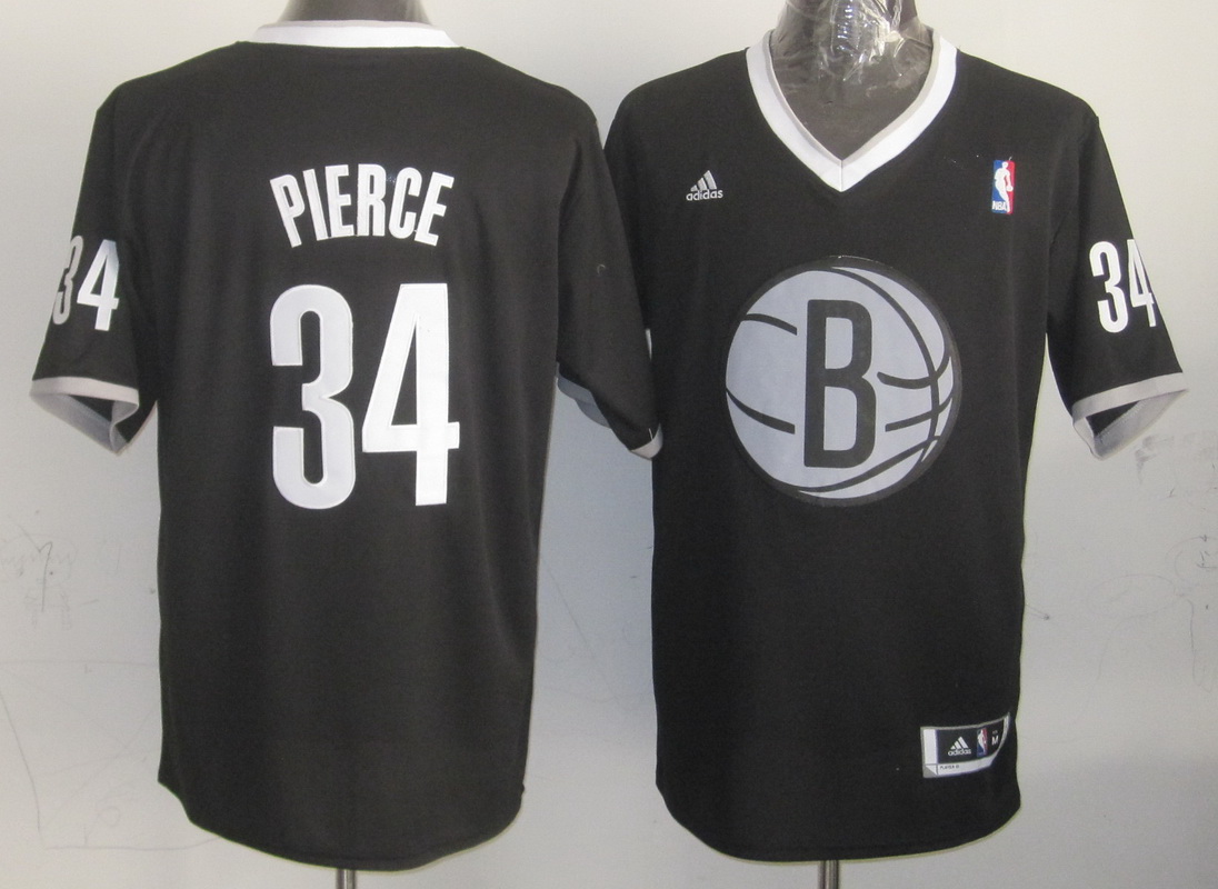 Nets 34 Pierce Black Christmas Edition Jerseys